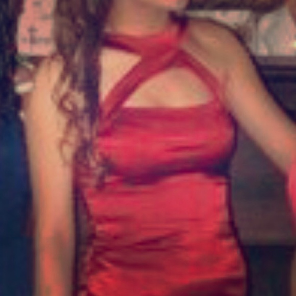 BCBG silk red dress. Mid length. Size 2